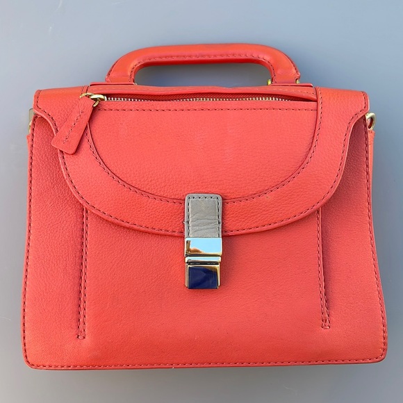 Botkier orange leather Sml Leon satchel by Botkier * EUC - Picture 1 of 13